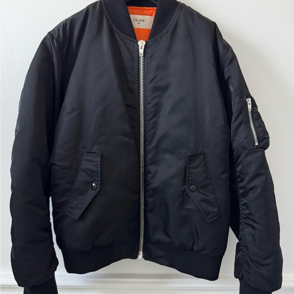 Celine Black Bomber Jacket size 52